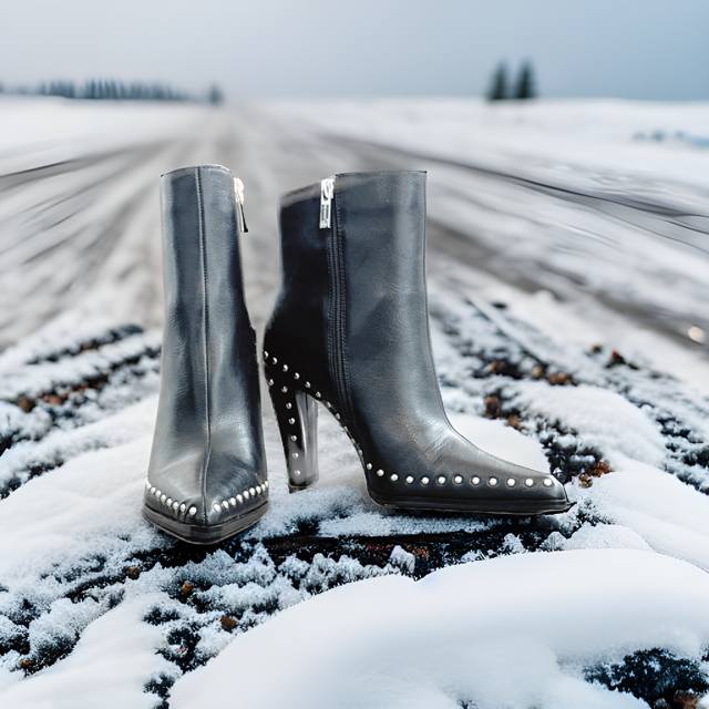 JESSICA SIMPSON RIXIE STUDDED HIGH HEEL BOOTIE BLACK | Otis +